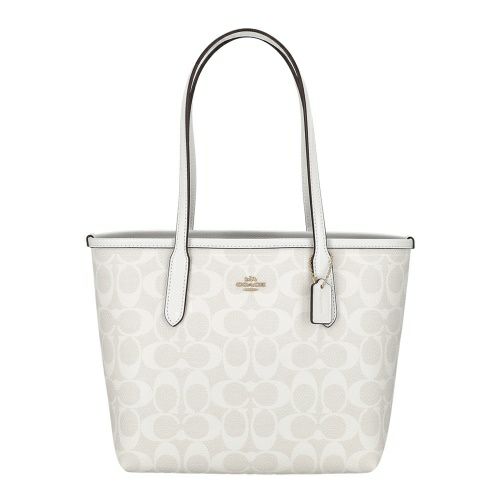 コーチ アウトレット トートバッグ レディース ミニ シティ トート・シグネチャー キャンバス ホワイト COACH OUTLET CN733 IMRFF グレイシャーホワイト