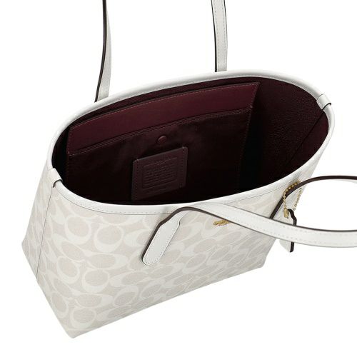 コーチ アウトレット トートバッグ レディース ミニ シティ トート・シグネチャー キャンバス ホワイト COACH OUTLET CN733 IMRFF グレイシャーホワイト