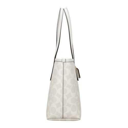 コーチ アウトレット トートバッグ レディース ミニ シティ トート・シグネチャー キャンバス ホワイト COACH OUTLET CN733 IMRFF グレイシャーホワイト