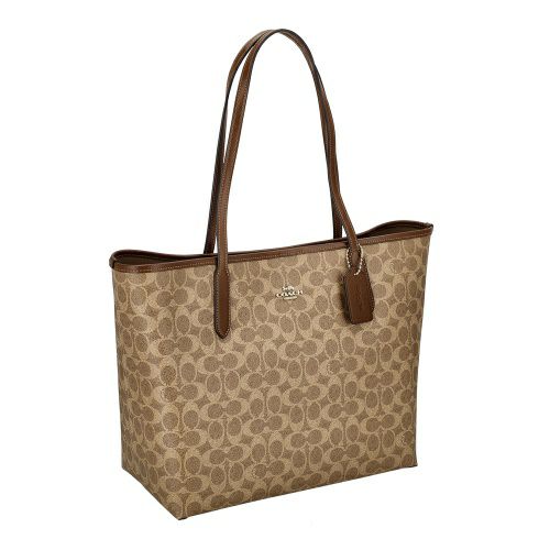 コーチ アウトレット トートバッグ レディース シティ トート バッグ・シグネチャー キャンバス ブラウン COACH OUTLET CV976 IMXHE タン/ブラウン
