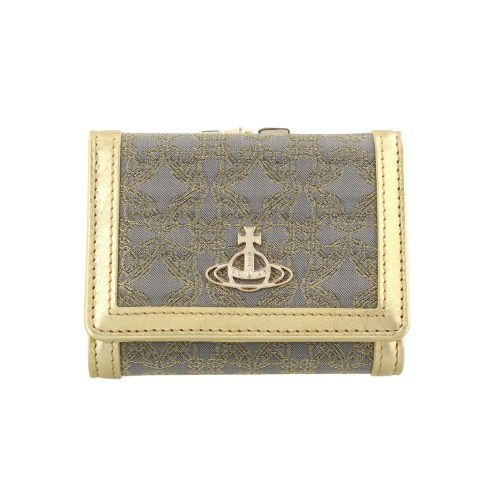 ヴィヴィアンウエストウッド 三つ折り財布 レディース ゴールド Vivienne Westwood 51010018 W00l2 R401 GOLD/GREY