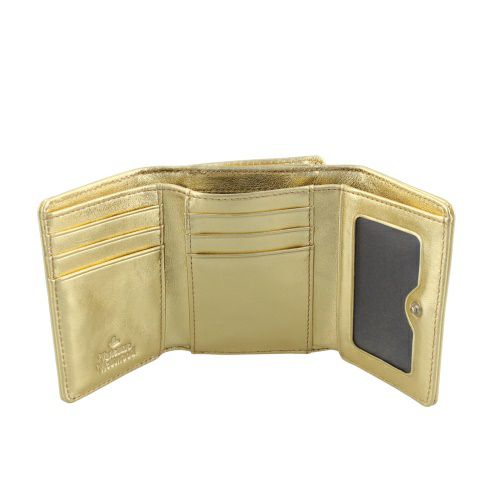 ヴィヴィアンウエストウッド 三つ折り財布 ゴールドオーブ バイカラー 黒 美品 ヴィヴィアンウエストウッド 三つ折り財布 金オーブ バイ