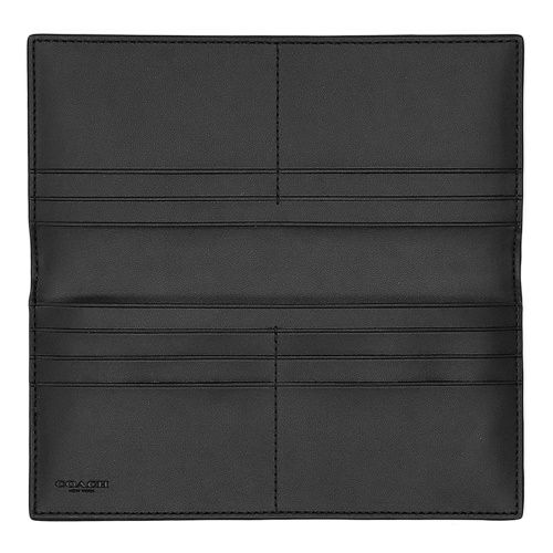 コーチ アウトレット 長財布 メンズ シグネチャー ブラック COACH OUTLET CW371 QBMI5 チャコール ブラック