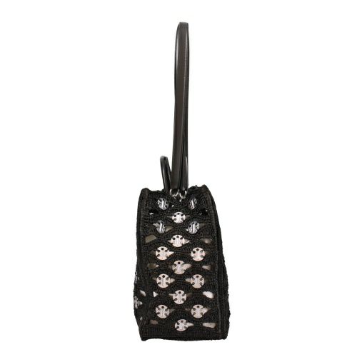 パコ ラバンヌ ハンドバッグ レディース BLACK TOTE BAG IN RAFFIA ブラック PACO RABANNE 25PSS0501NAT041M004 BLACK