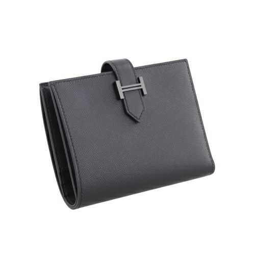 エルメス ベアン コンパクト SO-BLACK ヴォーマダム K刻印 HERMES Bearn Compact ブラック