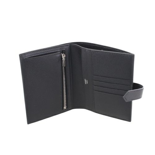 エルメス ベアン コンパクト SO-BLACK ヴォーマダム K刻印 HERMES  
