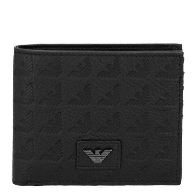 新品！　Emporio Armani 二つ折り財布 ブラック アルマーニ エンポリオアルマーニ EMPORIO ARMANI 二つ折 二