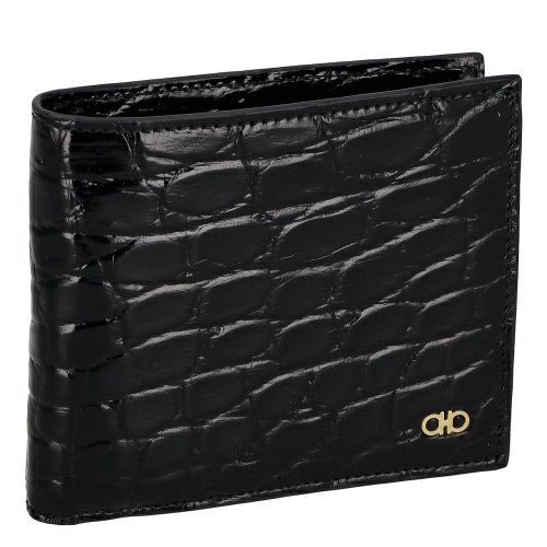 フェラガモ 二つ折り財布 メンズ ブラック FERRAGAMO 661454 776001 NERR