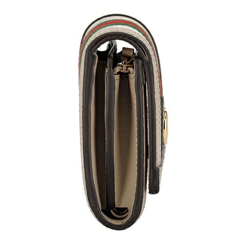 グッチ 二つ折り財布 レディース オフィディア GG カードケース ウォレット ベージュ GUCCI 598662 UULAG 9682 ベージュ＆ホワイト