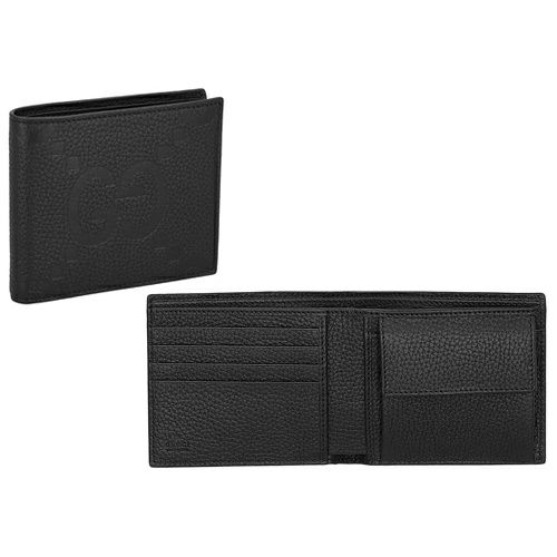 グッチ 二つ折り財布 メンズ ジャンボGG コインウォレット ブラック GUCCI 739479 AABY0 1000