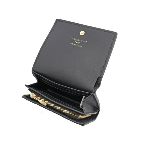 ルイヴィトン 二つ折り財布 トリヨン ポルトフォイユ・カプシーヌ タイニー ブラック LOUIS VUITTON M12149 ノワール