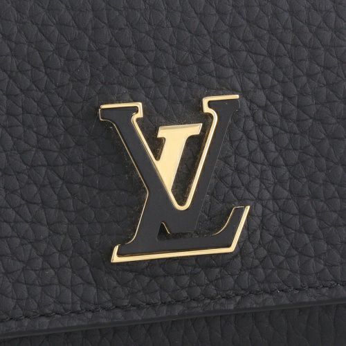 ルイヴィトン 二つ折り財布 トリヨン ポルトフォイユ・カプシーヌ タイニー ブラック LOUIS VUITTON M12149 ノワール