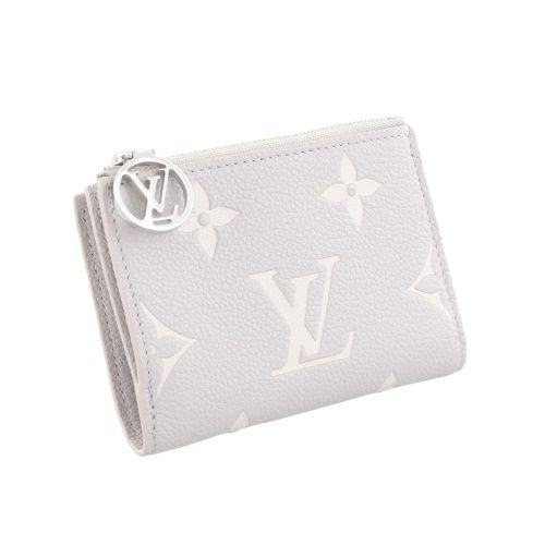 ルイヴィトン 二つ折り財布 モノグラムアンプラント ポルトフォイユ・リサ グレー LOUIS VUITTON M13797 ブリュームグレー/ホワイトクオーツ