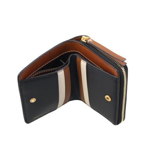 トリーバーチ 二つ折り財布 レディース ロビンソン ペブルドレザー バイフォールド ウォレット ブラック TORY BURCH 146369 001 BLACK