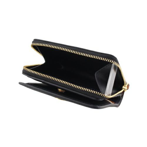 トリーバーチ 二つ折り財布 レディース ロビンソン ペブルドレザー バイフォールド ウォレット ブラック TORY BURCH 146369 001 BLACK