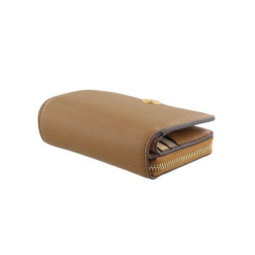 トリーバーチ 二つ折り財布 レディース ロビンソン ペブルドレザー バイフォールド ウォレット ブラウン TORY BURCH 146369 202 TIGERS-EYE キャメル