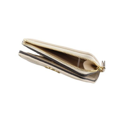 トリーバーチ 二つ折り財布 レディース キラ KIRA CHEVRON BI FOLD WALLET ベージュ TORY BURCH 153121 122 NEW CREAM