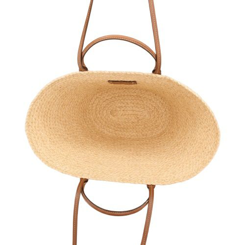 プラダ ショルダーバッグ レディース RAFIA+VITELLO ベージュ PRADA 1BG470 V GOO 2CXQ F0A5T NATURALE+COGNAC