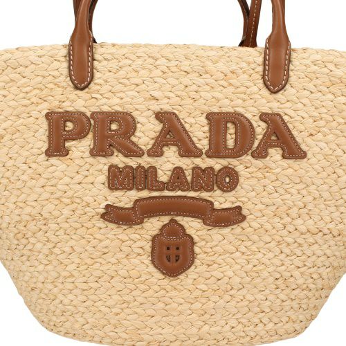 プラダ ショルダーバッグ レディース RAFIA+VITELLO ベージュ PRADA 1BG470 V GOO 2CXQ F0A5T NATURALE+COGNAC