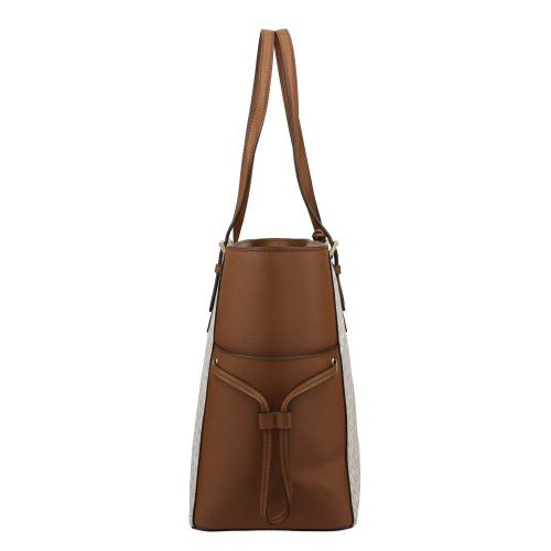 マイケルコース トートバッグ レディース ギリー シグネチャー ラージ ドローストリング トラベル トート ホワイト MICHAEL KORS 35S1G2GT7B VANILLA