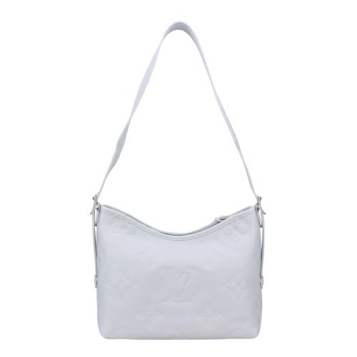 ルイヴィトン ショルダーバッグ レディース モノグラムアンプラント キャリーオール ジップ NM PM ブルー LOUIS VUITTON M46673 ウォッシュド・ブルー