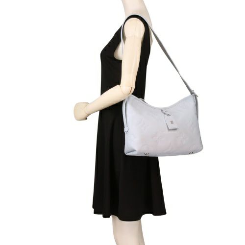 ルイヴィトン ショルダーバッグ レディース モノグラムアンプラント キャリーオール ジップ NM PM ブルー LOUIS VUITTON M46673 ウォッシュド・ブルー