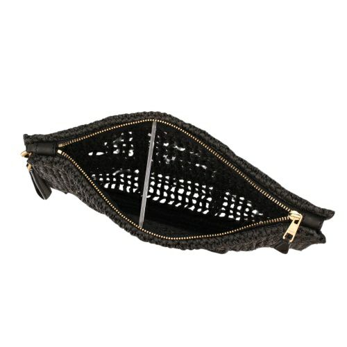 トリーバーチ セカンドバッグ レディース エラ クロシェ ポーチ クラッチバッグ ブラック TORY BURCH 155038 001