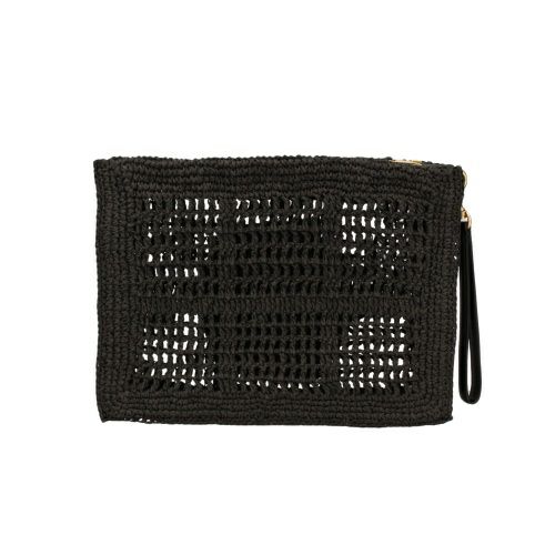 トリーバーチ セカンドバッグ レディース エラ クロシェ ポーチ クラッチバッグ ブラック TORY BURCH 155038 001
