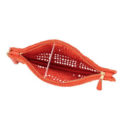 トリーバーチ セカンドバッグ レディース エラ クロシェ ポーチ クラッチバッグ レッド TORY BURCH 155038 627