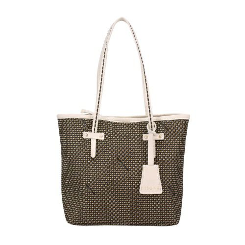 プリニオ ヴィソナ トートバッグ レディース ブラック PLINIO VISONA 24936 NERO/LATTE