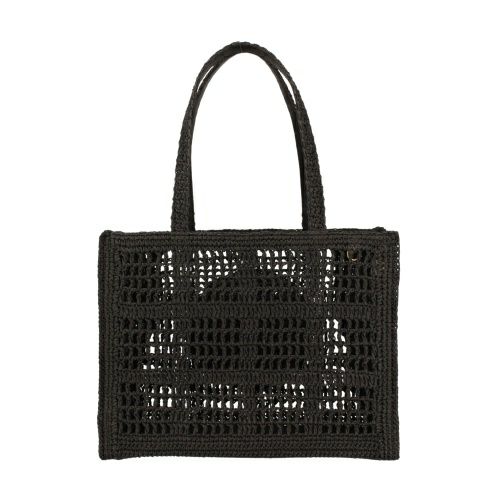 トリーバーチ トートバッグ レディース エラ スモールトート クロシェ ロゴ ブラック TORY BURCH 158040 001