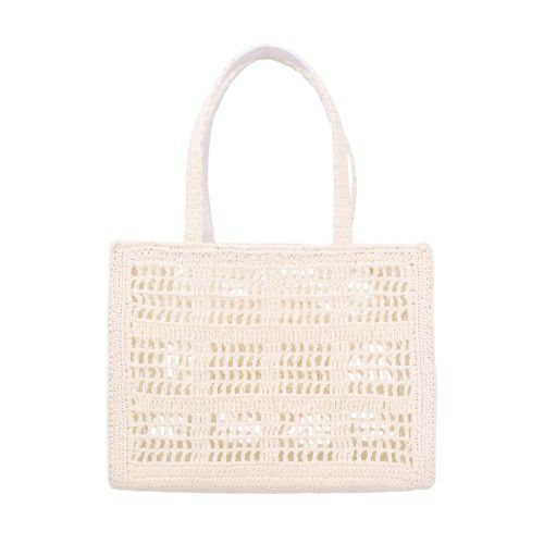 トリーバーチ トートバッグ レディース エラ スモールトート クロシェ ロゴ ホワイト TORY BURCH 158040 100
