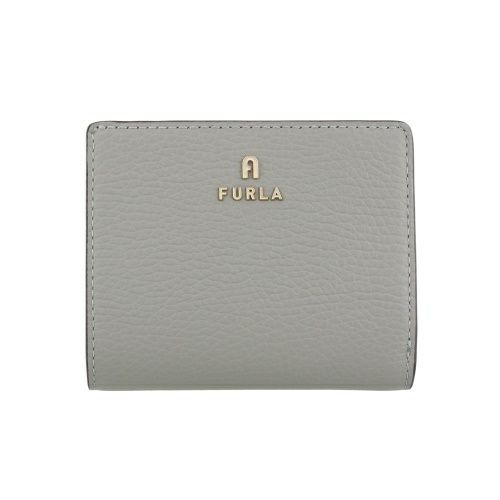 ★極美品★ FURLA 二つ折り財布 レザー グレー フルラ レディース フルラ FURLA 財布 二つ折り財布 折りたたみ財布 小銭入れ付き