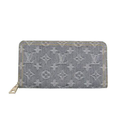 ルイヴィトン 長財布 レディース モノグラム ジッピー・ウォレット グレー LOUIS VUITTON M13214 ウォッシュドグレー