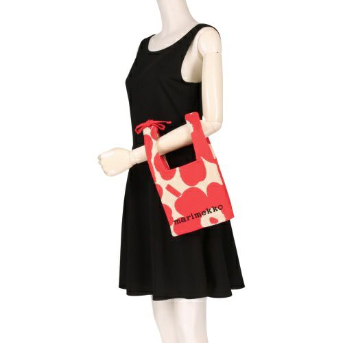 マリメッコ ハンドバッグ レディース KNITTED MINI TOTE UNIKKO ピンク marimekko 094145 380 PINK/BEIGE