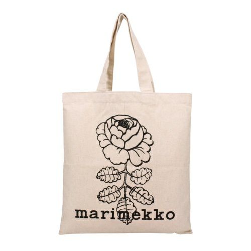マリメッコ トートバッグ レディース VANKKA VIHKIRUUSU PLACEMENT KIOSKI BAG ホワイト marimekko 094179 890 OFF WHITE/BLACK