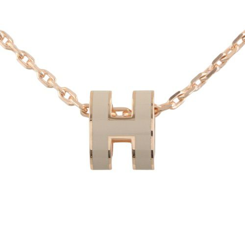 エルメス ネックレス レディース MINI POP H ブラウン HERMES