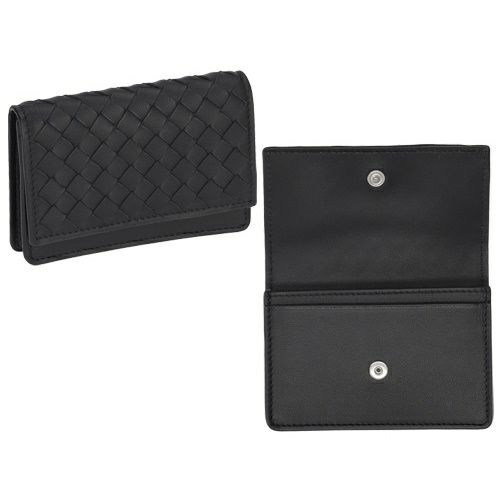 ボッテガヴェネタ カードケース 名刺入れ メンズ イントレチャート ブラック BOTTEGA VENETA 133945 V3UN1 8803