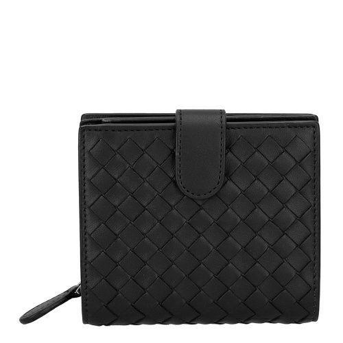 ボッテガヴェネタ 二つ折り財布 メンズ イントレチャート ブラック BOTTEGA VENETA 121059 V3UN1 8803