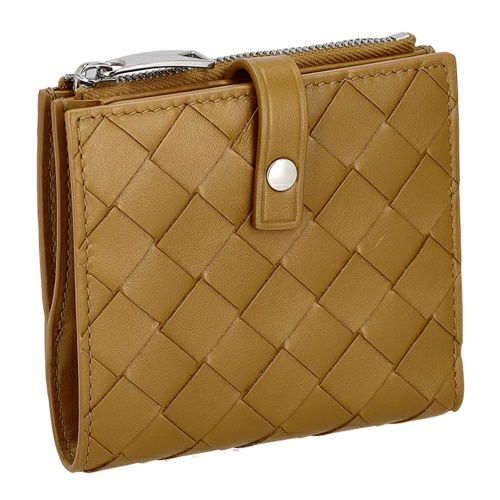 ボッテガヴェネタ 二つ折り財布 レディース イントレチャート ブラウン BOTTEGA VENETA 600270 V48A1 2596
