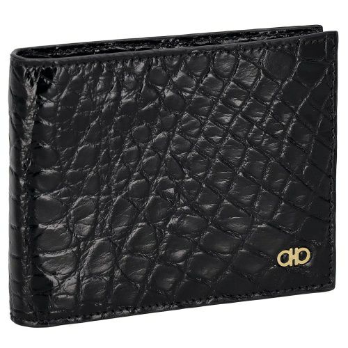 フェラガモ 二つ折り財布 メンズ ブラック FERRAGAMO 661451 776198 