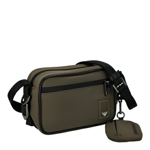 エンポリオアルマーニ ショルダーバッグ メンズ Travel Essentials テックケース カーキグリーン EMPORIO ARMANI EM001220 AF13841 U6299