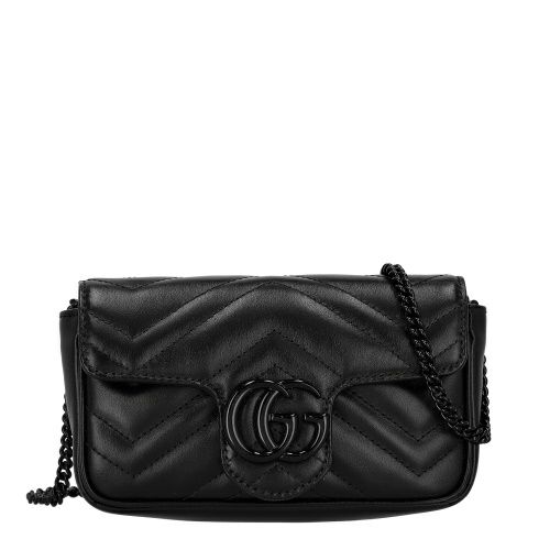 グッチ ショルダーバッグ レディース GGマーモント スーパーミニバッグ ブラック GUCCI 476433 AABZK 1000