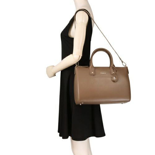 フルラ ハンドバッグ レディース リンダ サフィアーノ レザー ミディアム サッチェル ブラウン FURLA WB01287 ARE000 DAI00