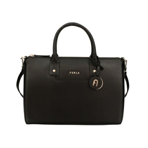 フルラ ハンドバッグ レディース リンダ サフィアーノ レザー ミディアム サッチェル ブラック FURLA WB01287 ARE000 O6000