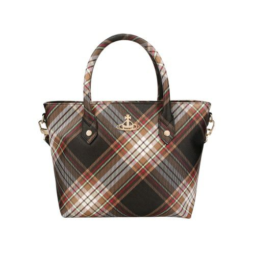 ヴィヴィアンウエストウッド トートバッグ レディース マルチカラー Vivienne Westwood 4204007TU S001K D101 TARTAN BROWN/BLACK