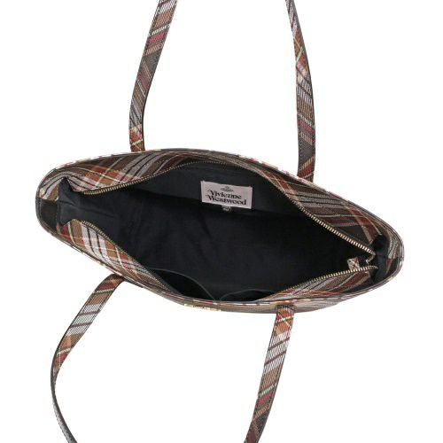 ヴィヴィアンウエストウッド トートバッグ レディース マルチカラー Vivienne Westwood 4205007DW S001K D101 TARTAN BROWN/BLACK