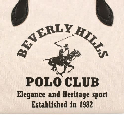 ビバリーヒルズポロクラブ トートバッグ レディース ホワイト BEVERLY HILLS POLO CLUB BH2013N キナリ/ブラック