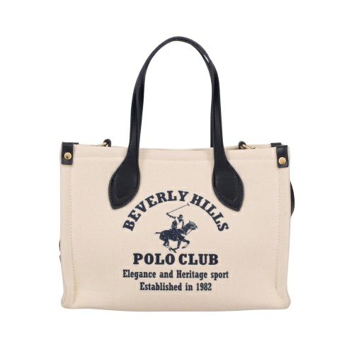 ビバリーヒルズポロクラブ トートバッグ レディース ネイビー BEVERLY HILLS POLO CLUB BH2014N キナリ/ネイビー