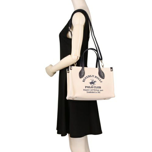 ビバリーヒルズポロクラブ トートバッグ レディース ネイビー BEVERLY HILLS POLO CLUB BH2014N キナリ/ネイビー
